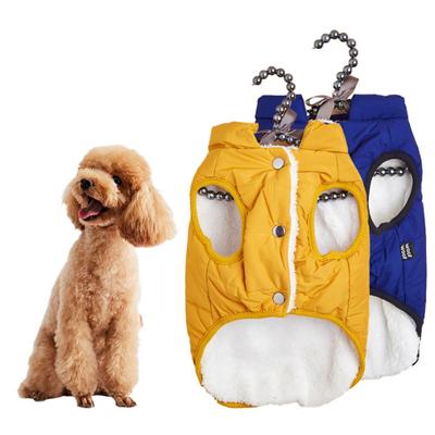 Pet Coat Clothes Solid Color Windproof Warm Clothes Dog Winter Vest Jacket Puppy Costume