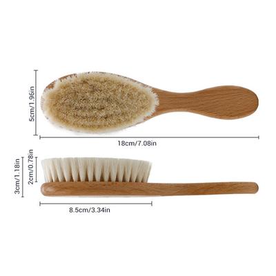 Ziegenhaarbürste Babyhaarbürste mit Holzgriff Superweiche Haarbürste