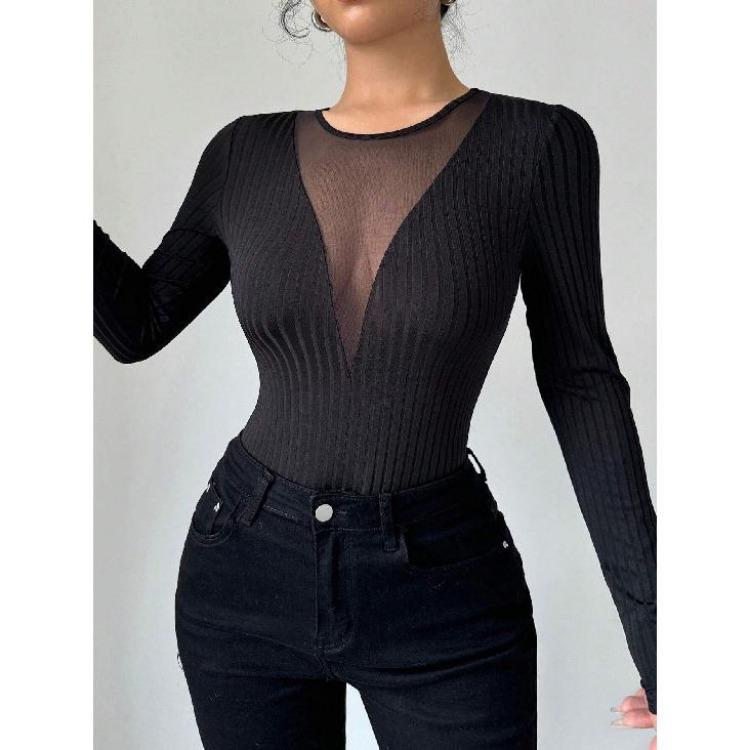 

Elegant Sexy Women Long Sleeve Shirt Top Versatile Business Commuter Daily Comfort Spring Autumn New XXL чорний