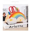 Lovely Wooden Rainbow Pen Container Multi-Compartment Pencil Case Desktop Stationery Organizer for School Office Gifts for Kids