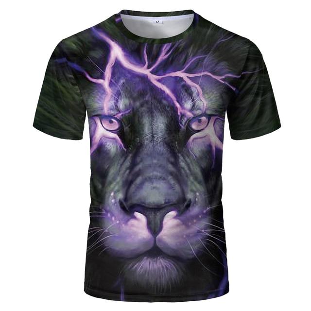 Fashion 3d T-shirt Animal Lion Shirt Camiseta 3d T Shirt Men Funny T Shirts Mens Clothing Casual Fitness TeeTop Tiger Tshirt