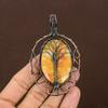 Malinga Jasper Handmade Copper Wire Wrap Tree Of Life Pendant 3.7" V1t68