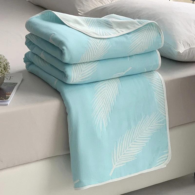 New Cotton Six-layer Yarn Xia Liang Quilt Pure Cotton Towel Quilt Empty Blanket Nap Blanket Gauze Blanket