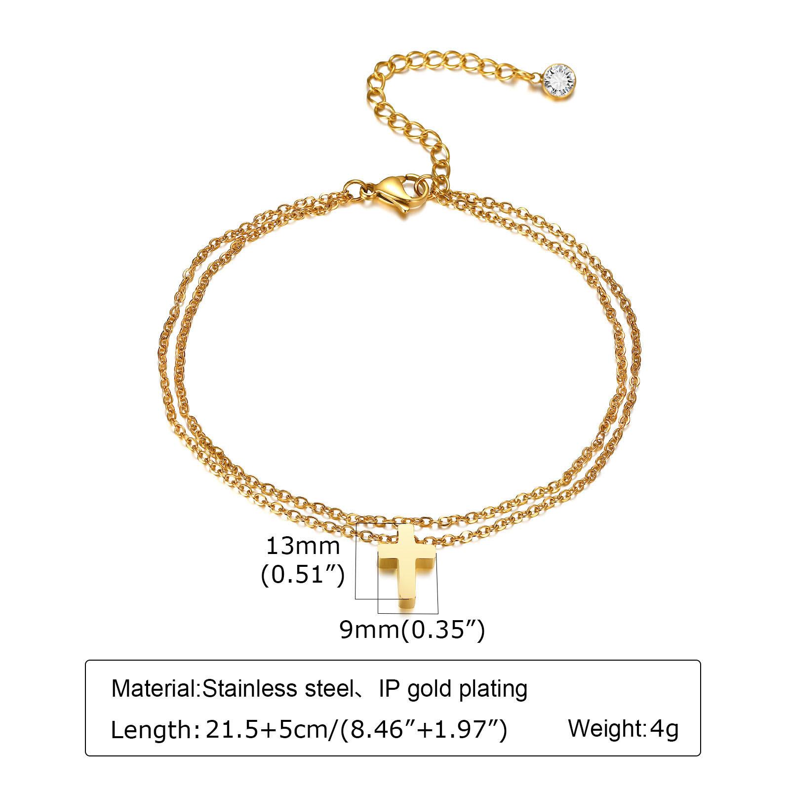 Stainless Steel Anklets Bracelet for Women, Flower Heart Seashell Charms Layered Anklets, Waterproof Gold Plated Anklet