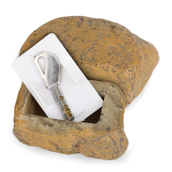 Garden Fake Stone Key Hider Storage Box Outdoor Yard Lawn Simulated Rock Resin Statue Decoration House Spare Key Secret Holder Container