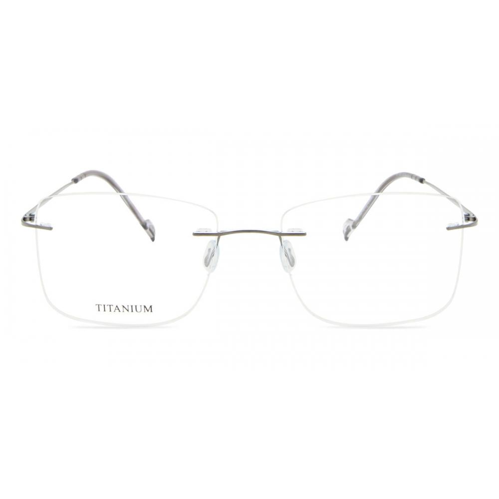 Rimless Rectangle Shiny Gunmetal SmaRtbuy Collection Henny Rt 009 C3 Fashion Unisex Eyeglasses