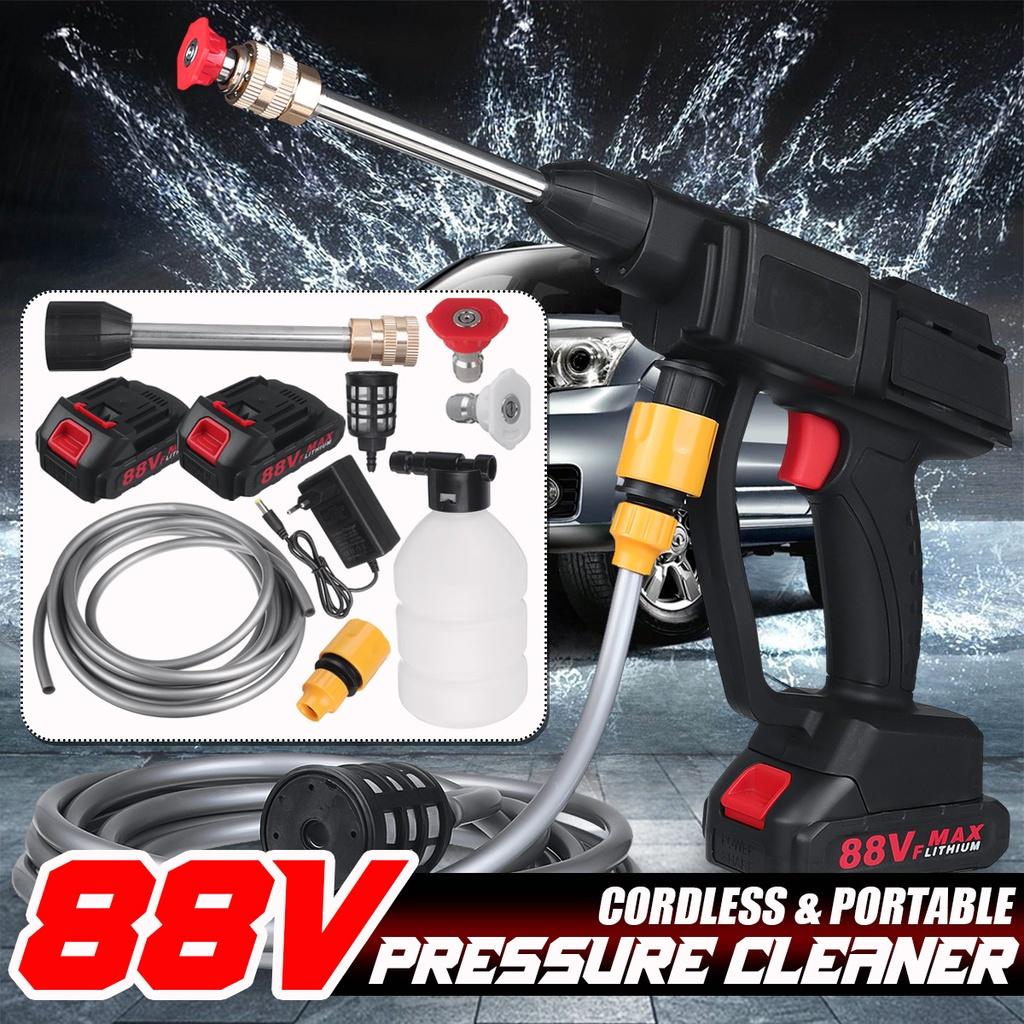 88V 1000W Electric Car Washer Gun High Pressure Cleaner Foam Nozzle For Auto Cleaning Care Cordless Protable Car Wash