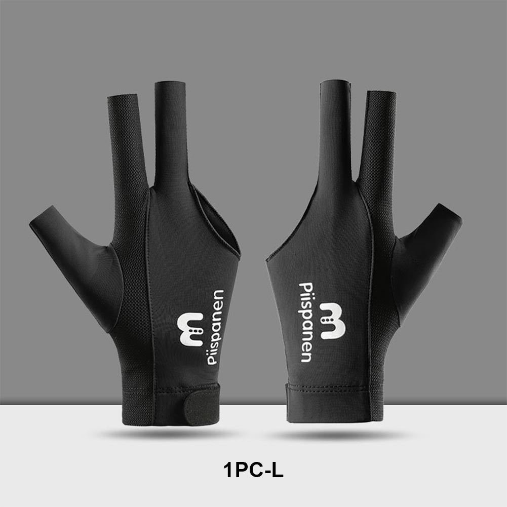 1PC Three-Finger Billiard Gloves Stitching Design Breathable Non-Slip Self-Adhesive Cloth Fixed Gloves Billiard Supplies