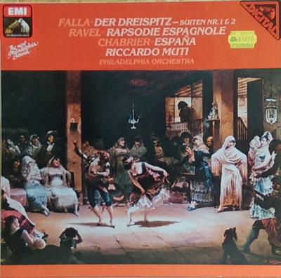 LP Record RICCARDO MUTI, PHILADELPHIA ORCHEST - Chablier Espana / Ravel Rapsodie Es 1C06703799T His Master's Vo 1980 Germany Classical Used