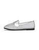 Pennyplate Women'S Silver Mesh Low Loafers