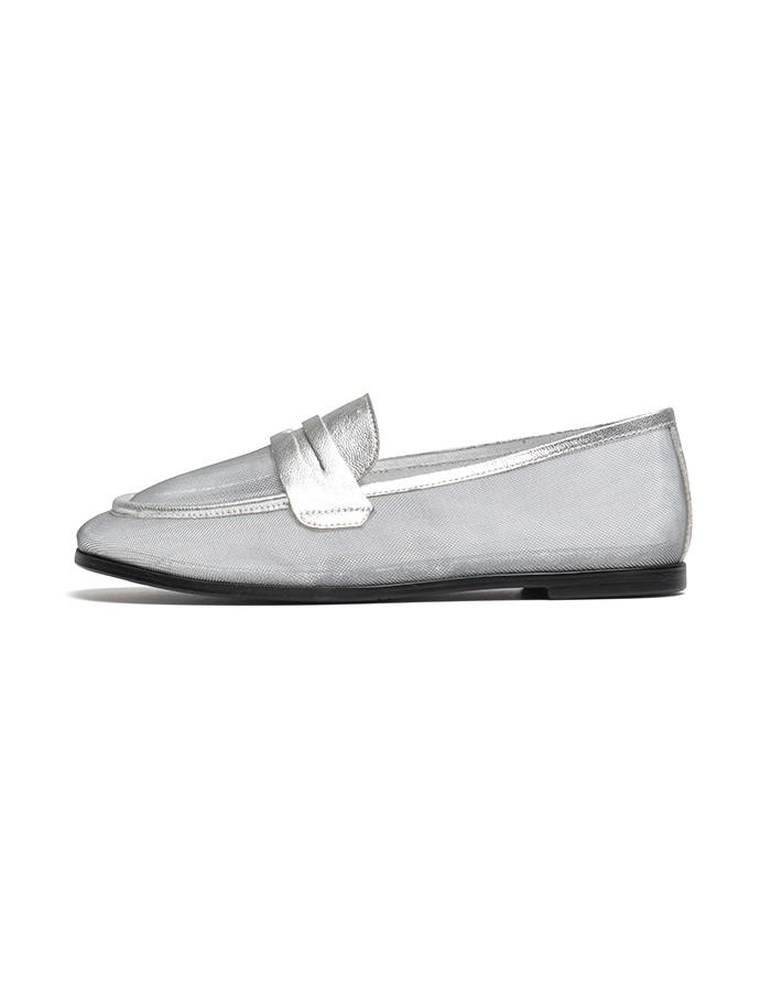 Pennyplate Women'S Silver Mesh Low Loafers