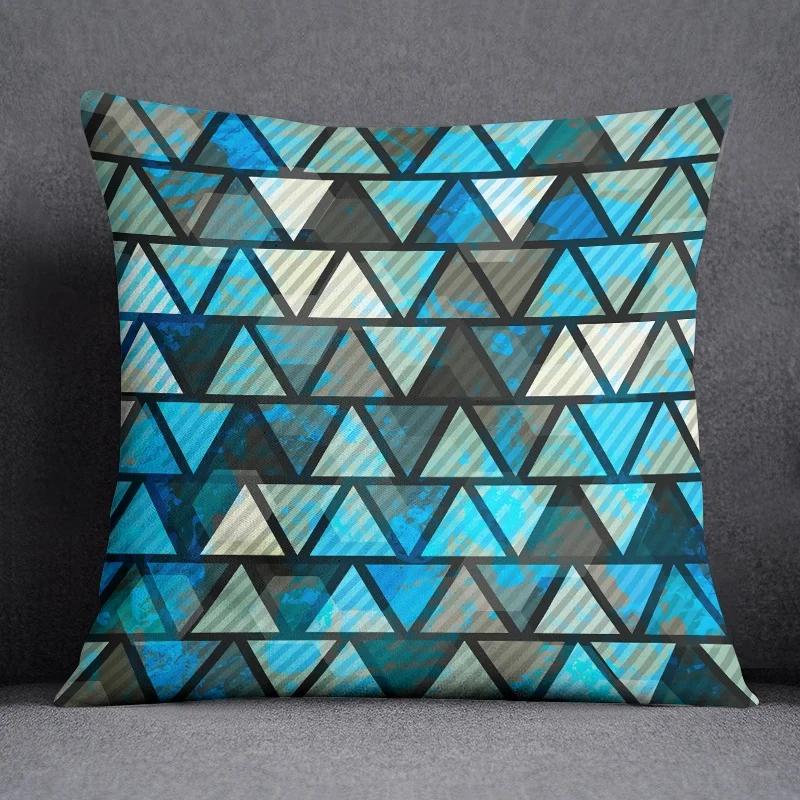 Blue Fresh Air Series Pillow Gift Home Office Decoration  Bedroom Sofa Car Cushion Cover case