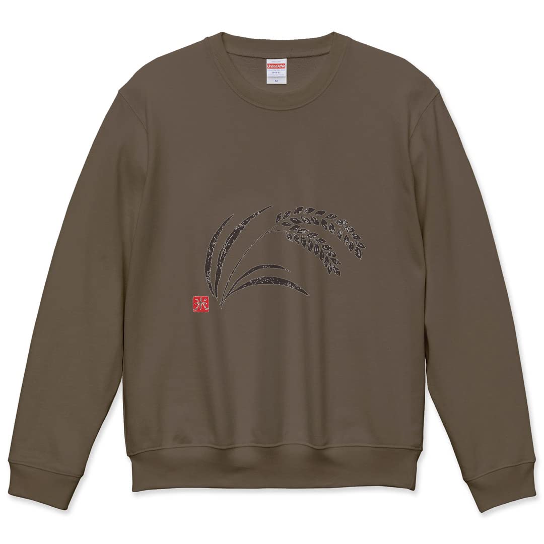 

Printed long sleeve and XL crew for men and Japanese Japanese stamp [igsticker] sweatshirt, sweatshirt, men s women s, size, stylish, neck, charcoal,