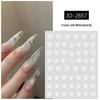 Retro Minimalist 3D Hand-Painted Butterfly Nail Stickers - Gold, Black & White
