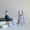 3Pcs Astronaut Action Figurine Home Decor Astronaut Statue Sculpture Showpiece Decor Golden(Silver)