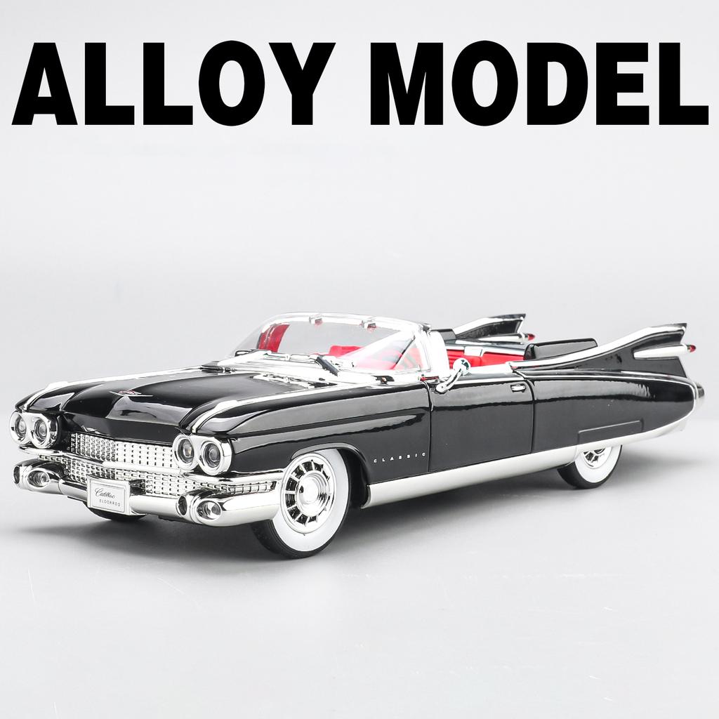 1:24 Eldorado Biarritz BIG ROCKET 1959 Alloy Die Cast Toy Car Model Sound and Light Children's Toy Collectibles Birthday Gift