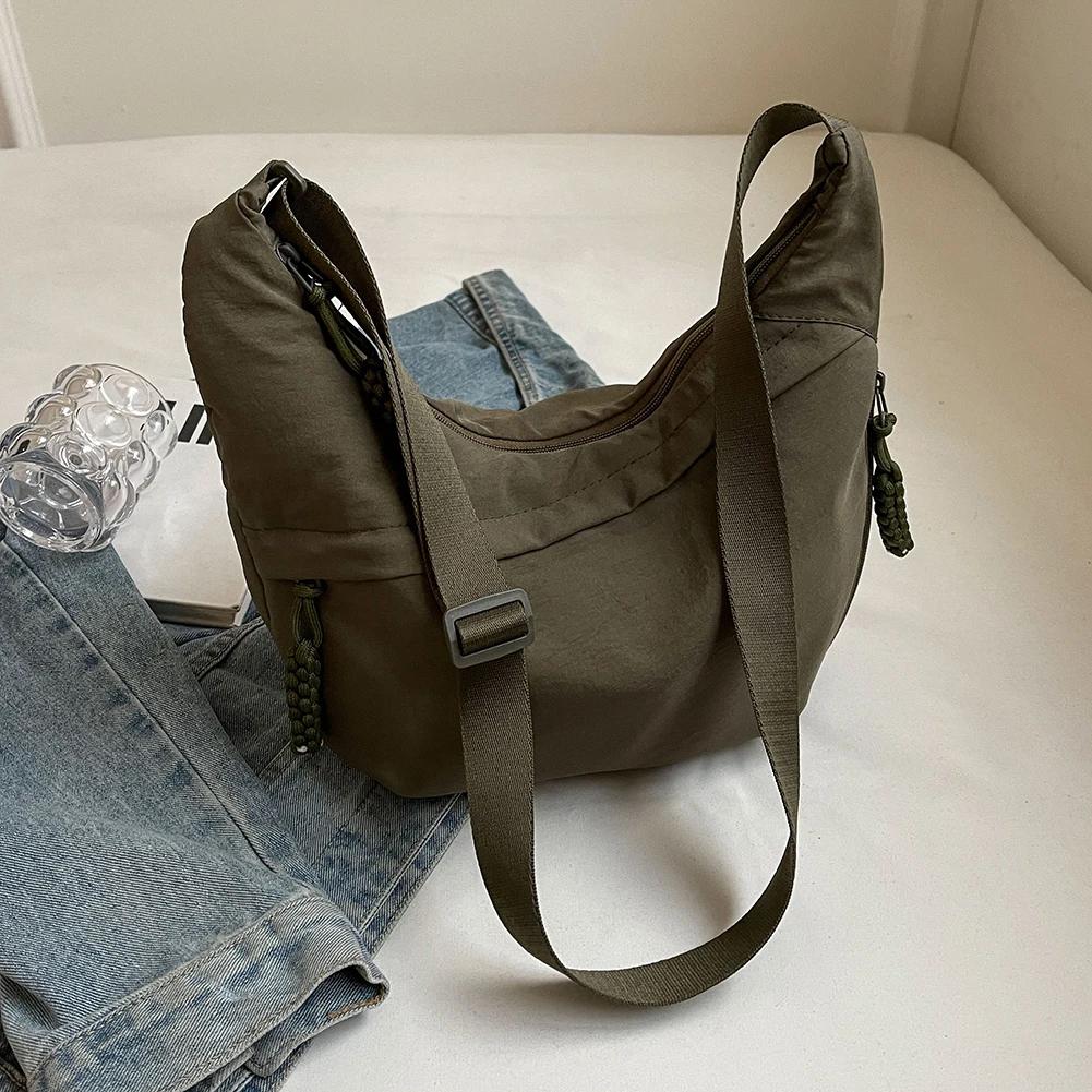 Women Stylish Dumpling Bag Multi-pockets Hobo Sling Bag Large Capacity Fashion Shoulder Bag Adjustable Strap Outdoor Travel Bag