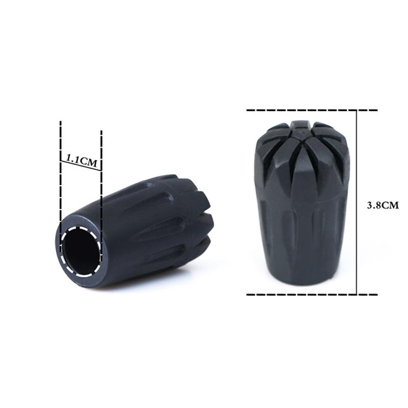 8Pcs Thickened Universal Trekking Pole Wear Resistant Stick Ends Rubber Tip