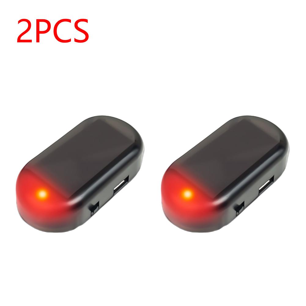 Solar Powered Car Fake Security Light Super Bright Red/Blue Simulated Dummy Alarm Light Wireless Anti-Theft Caution Signal Lamp