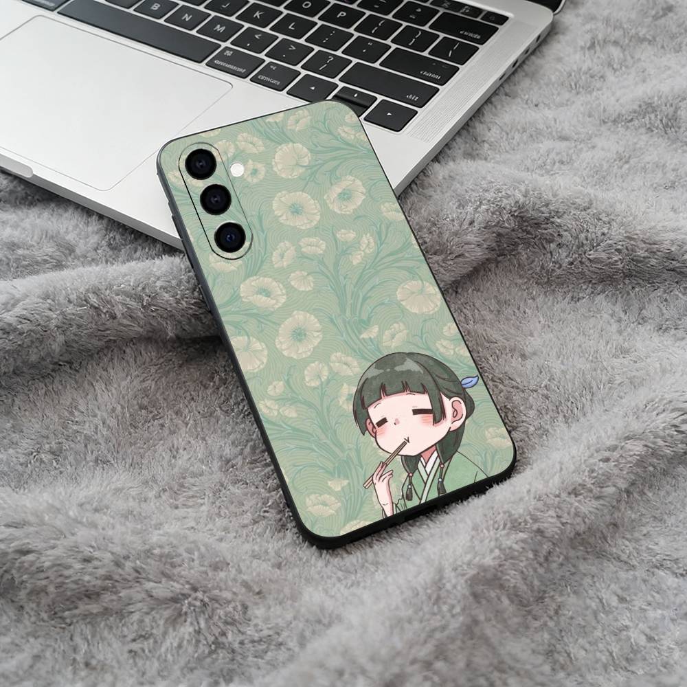 Apothecary Diaries Maomao Black Soft Silicone Phone Case for Samsung Galaxy A73, A71, A72, A70, A53, A52, A51