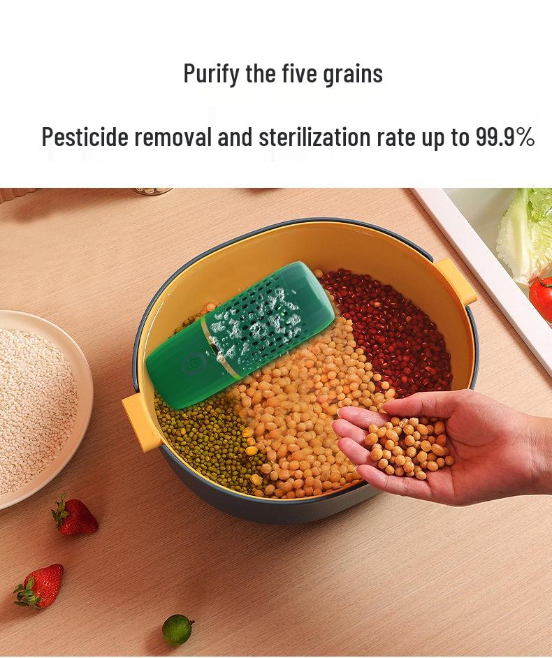 Automatic Wireless Fruit & Vegetable Washer: Portable Capsule for Pesticide and Residue Removal, Sterilization, and Disinfection