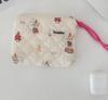 Fashion  Sanitary Napkin Storage Bags Small Cosmetic Bags Flower Pattern Zipper Coin Purses Lady Girls MakeUp Bag Key Money Bags