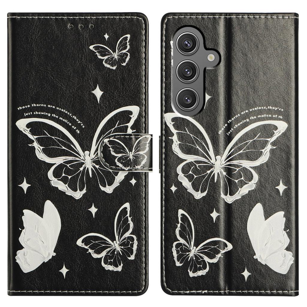 For Samsung Galaxy A35 5G Wallet Phone Case PU Leather Flip Cover with Stand Card Holder Painted Design
