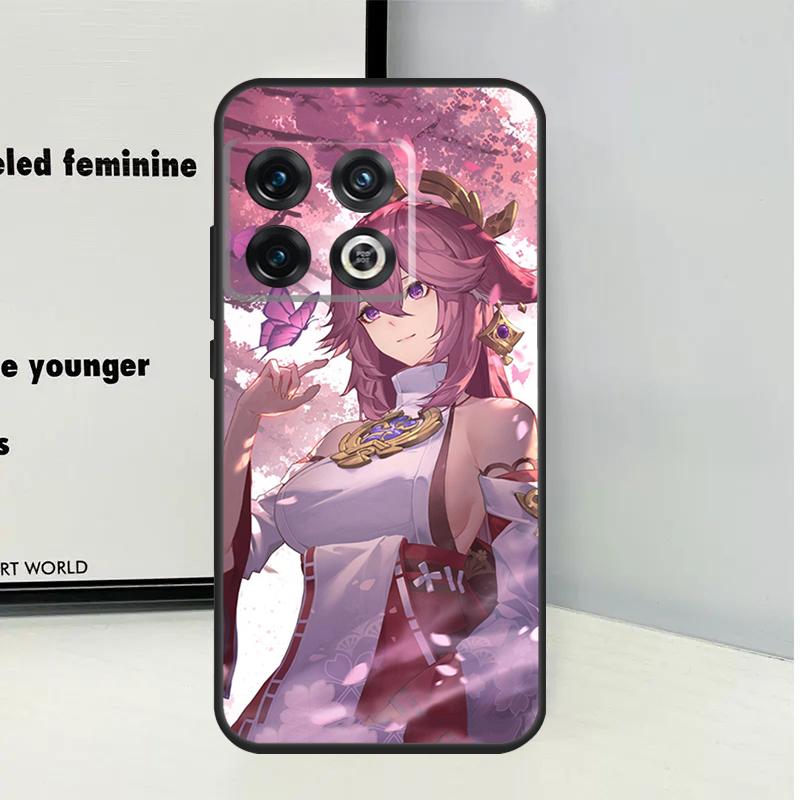 Genshin Impact Yae MIko Case For OnePlus 12R 10T 9R 10R 12 11 9 10 Pro OnePlus Nord 2 2T CE 3 Lite N20 N10 Cover