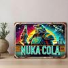 INDUSTRIALROBOTDECZ Nuka Cola Retro Wall Art Aluminum Sign | Futuristic Robot Design | Pre-Drilled for Game Rooms