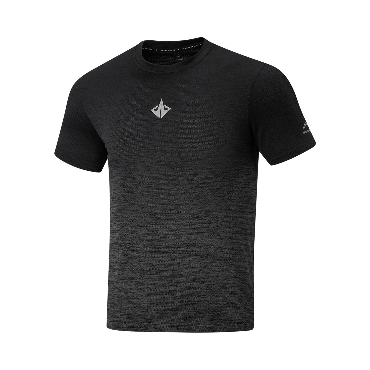 Li-Ning Slim Fit Round Neck Logo Letter T-Shirt Men tops ATSW055-7 M