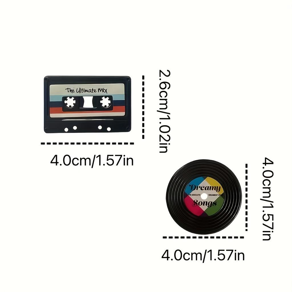 Retro Cassette Magnets 8pcs Nostalgic Retro Cassette Record Magnet Set Decorative Magnetic Fridge Magnets, Perfect for Music Lovers, Charming Gifts