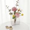 Geometry Square Floral Vases Room Aesthetic Decor Minimalism Transparent Vase Flowers Pots Desk Decoration Flower Arrangement