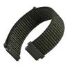 WOCCI 24mm Watch Velcro Nylon Strap with Quick Release Army Green Band, Loop,