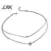 Delicate Luster Necklace Layered Necklace, Small Heart Round Rhinestone Pendant Daily Wear Simple Choker Jewelry for Women Girls Lightweight