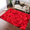 Valentine's Day Carpet 2DBright Red Rose Doormat Welcome Mat Carpet For Live Room Rug For Bedroom Kitchen Rug Home Dec
