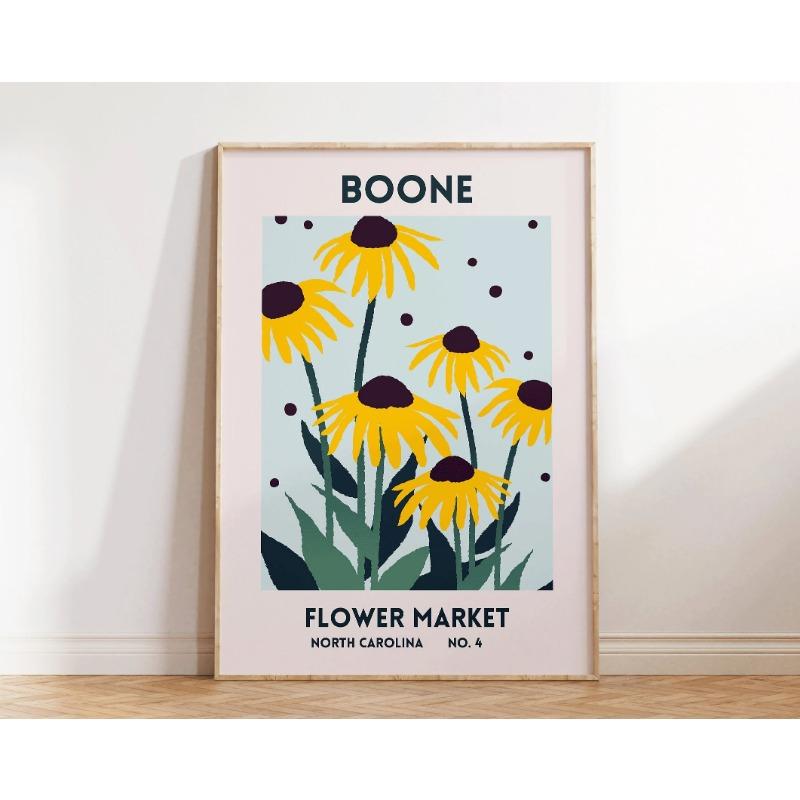 1pc Flower Market Art Prints Barcelona Japan Spain Mexico Worldwide Aesthetic Plant Poster Printing Home Office Bedroom Decor