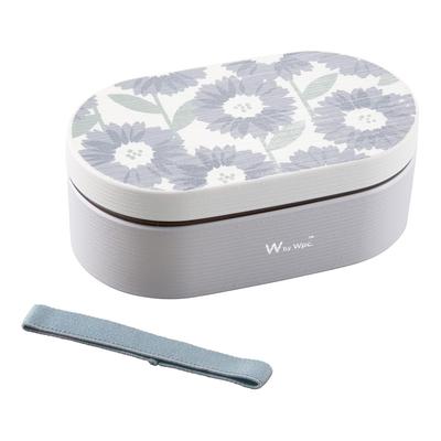 Lunch Box 1-Tier, Pale Blossom Gray, W131-347