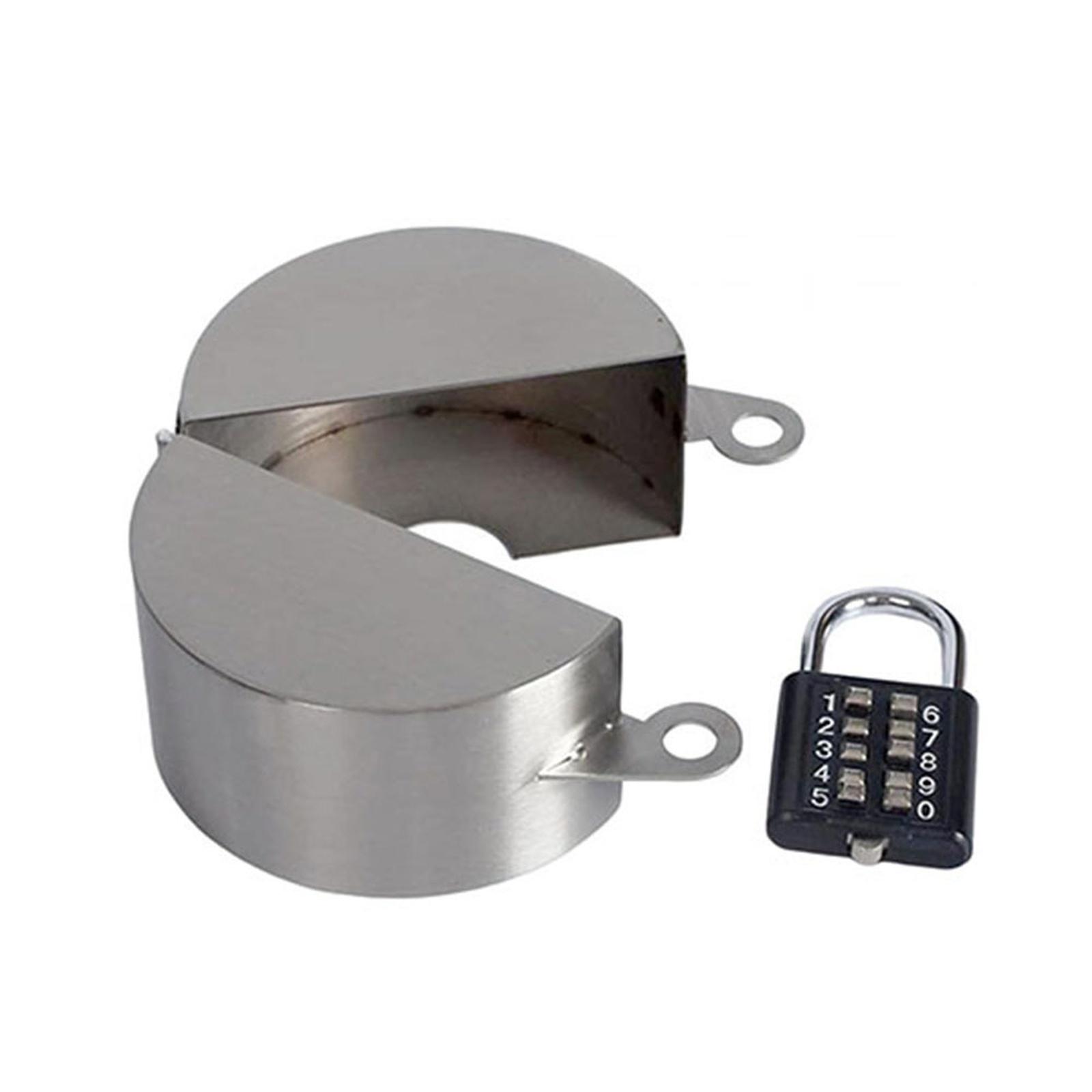 

Уличные замки для кранов Защита ручки железной двери Крышка замка для уличного водяного крана Инструмент блокировки с навесным замком Для кухни Садовый шланг One Size серебряный