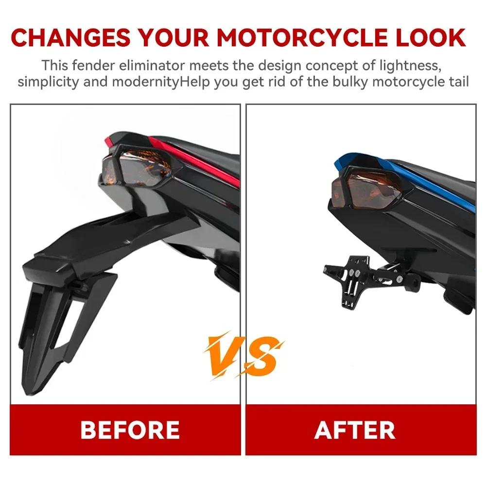 For Suzuki GS 500 SV 650 GSXR 1000 Motorcycle Accessories Motorcycle License Plate Holder Bracket LED Light