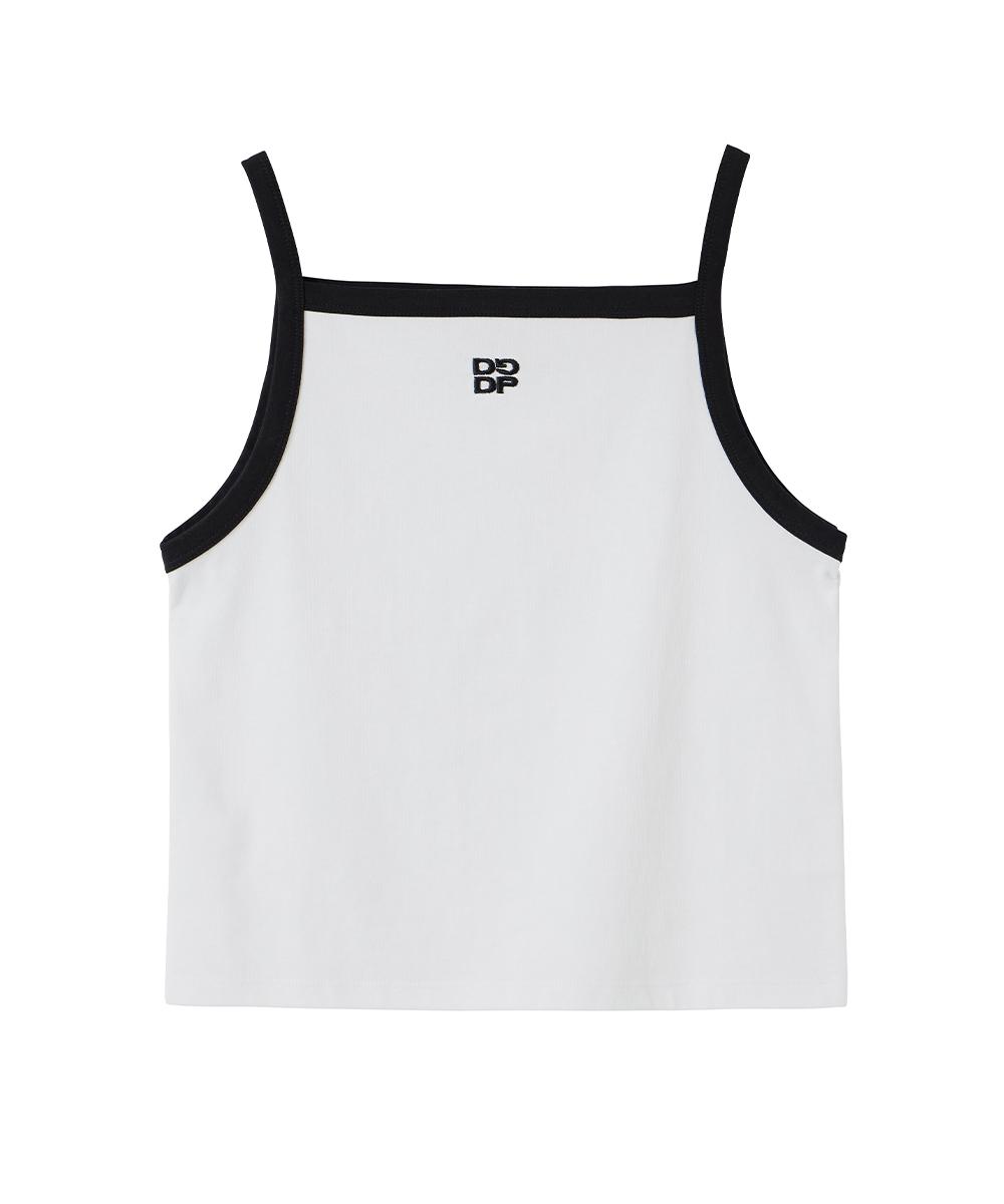 Dangled Drop Dgdp Embroidered Logo Sleeveless White Note/F