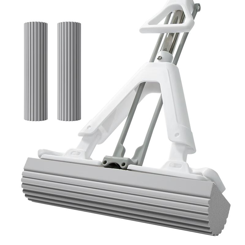 

LYNN 28cm Hands-Free Sponge Mop with 2 Heads