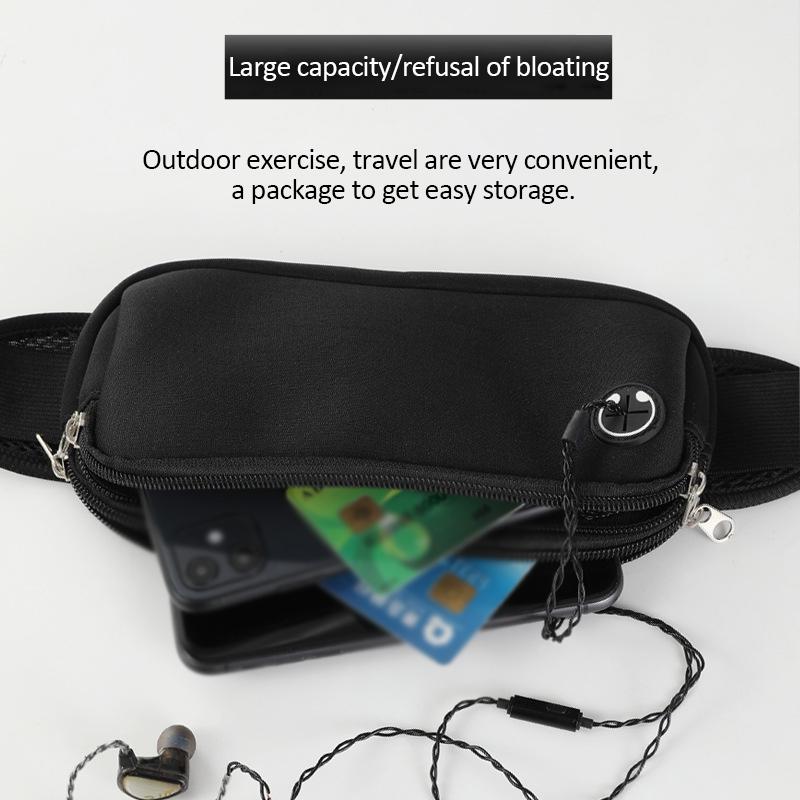 Running Waist Bag for Phone Lightweight Waterproof Adjustable Cycling Belt Pouch Reflective Strip Invisible Sports Fanny Pack
