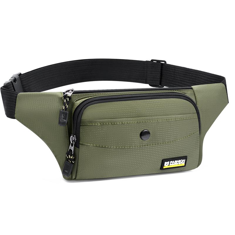 Men's Casual Sports Travel Waist Bag Lightweight Riding Chest Large Capacity Crossbody Bag  Phone Pocket