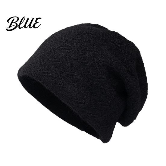 Polyester Knit Beanies for Women Winter Women Thick Slouchy Skull Cap with Diamond Thickened Knitted Texture Soft Warm Cozy Casual Hat Outdoor