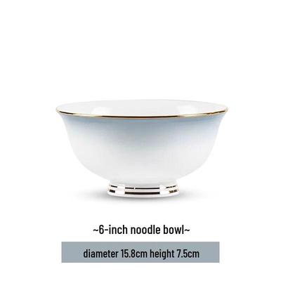 Light Luxury Ceramic Noodle Bowl Set