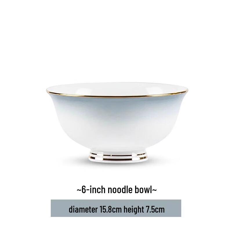 Light Luxury Ceramic Noodle Bowl Set