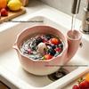 Automatic Rotating Ceramic Fruit Washer & Draining Basket for Singles