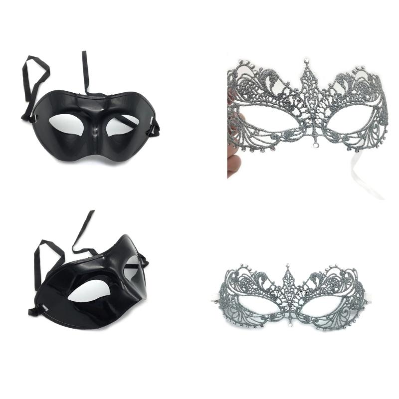 Couple Masquerade Mask Lace Mask Half Face Mask Eye Mask Venetian Party Mask Halloween Costume Mask Mardi Gras Mask