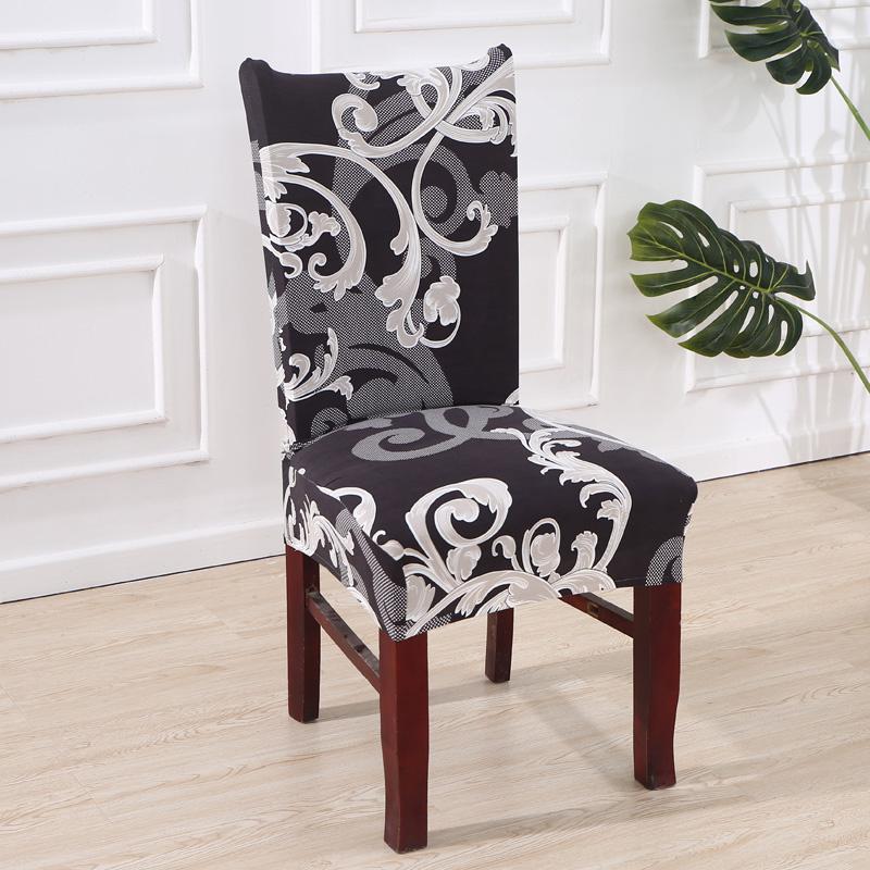 1Pc Elastic Dining Chair Cover Geometric Slipcovers Chair Case Stretch Seat Cover For Wedding El Banquet Living Room