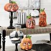 1Pc 6 Styles Home Halloween Atmosphere Fun Pumpkin Outdoor Decoration Ghost Party Monsters Resin Crafts Ugly Cute Ornaments